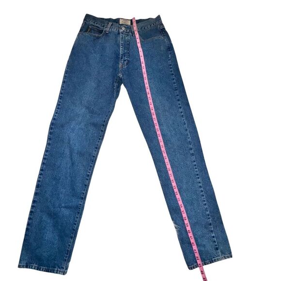 Vintage Y2K Giorgio Armani Milano Men's 34x33 Straight Leg Blue Denim Jeans - Picture 13 of 13
